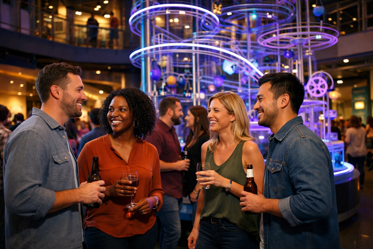 Adults at Discovery Place event