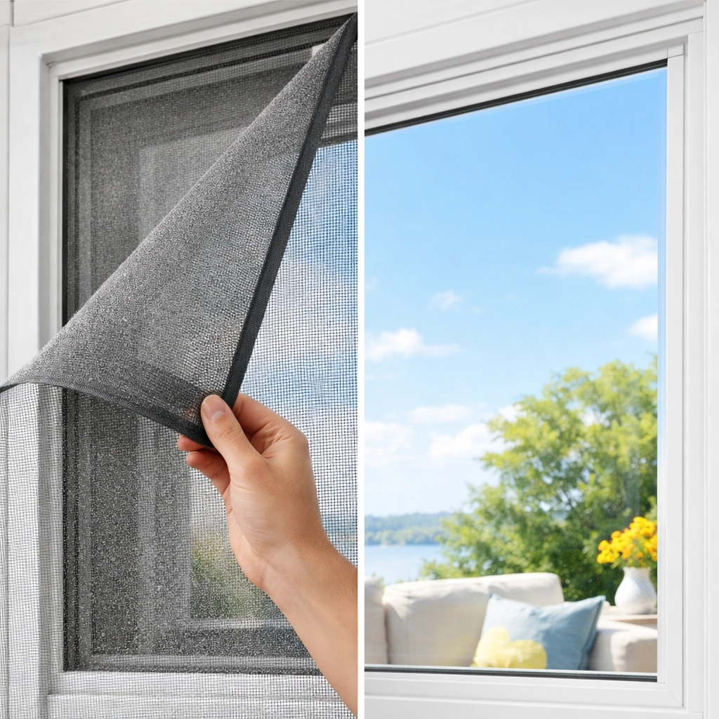 Removing a screen to reveal perfectly clean glass and maximize brightness in a luxury home.