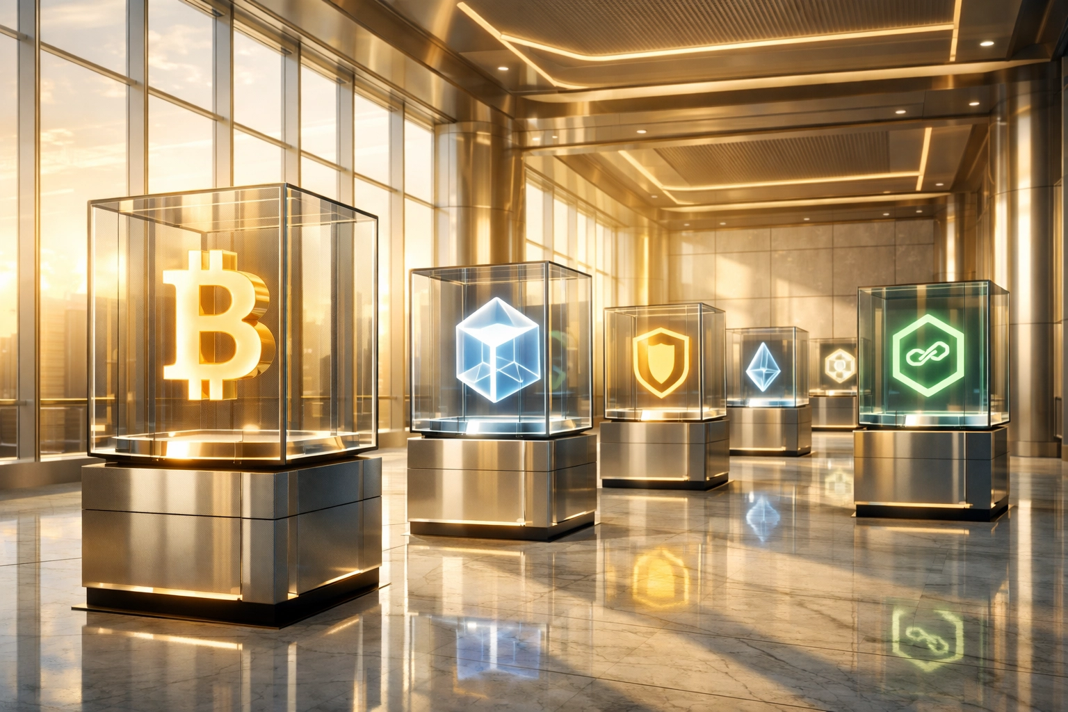 Institutional-grade digital asset security in a modern hall showing the impact of the CLARITY Act.