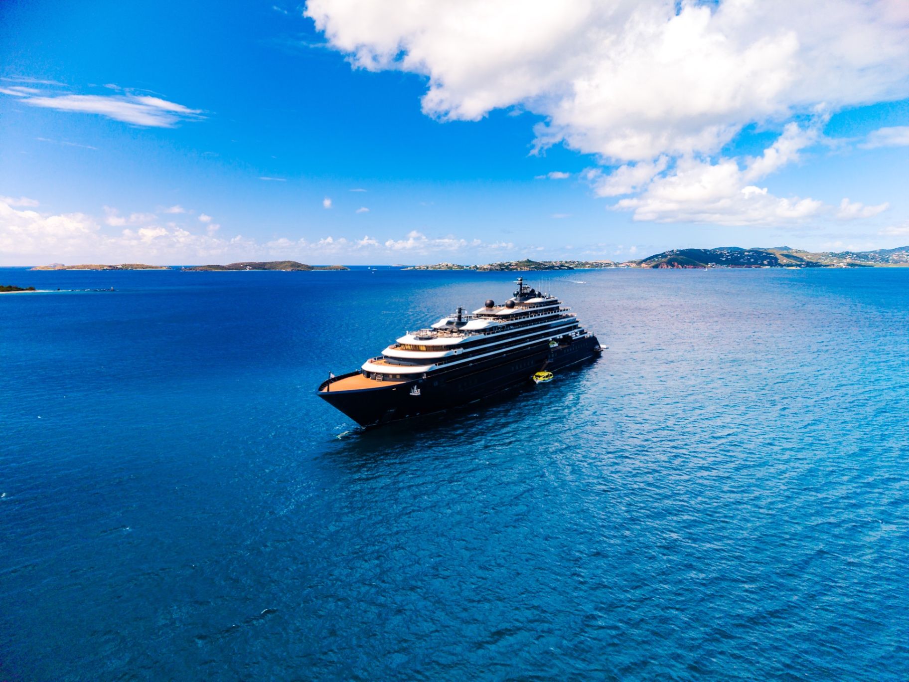 a large ship in the water