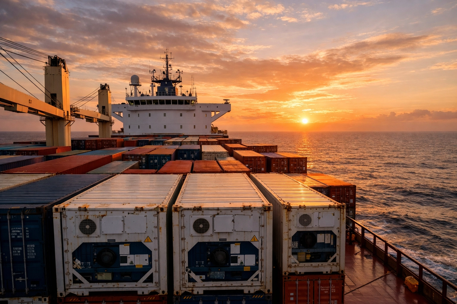 Sea freight container ship transporting goods from Nigeria to UK ports