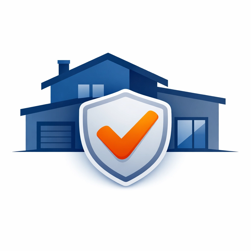 Google Guaranteed badge and house icon for local services ads lead generation.