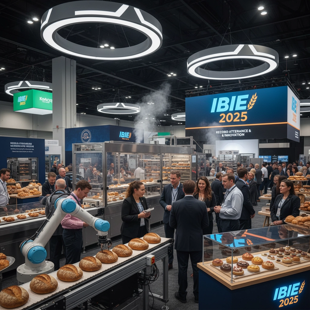Thousands of baking professionals gather at the IBIE 2025 show floor in Las Vegas.
