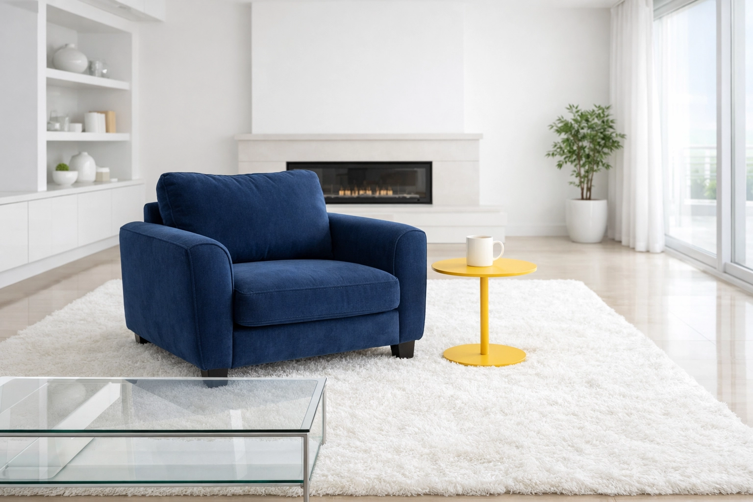 A peaceful and perfectly clean living room in Sandwich, MA providing relaxation and stress relief.