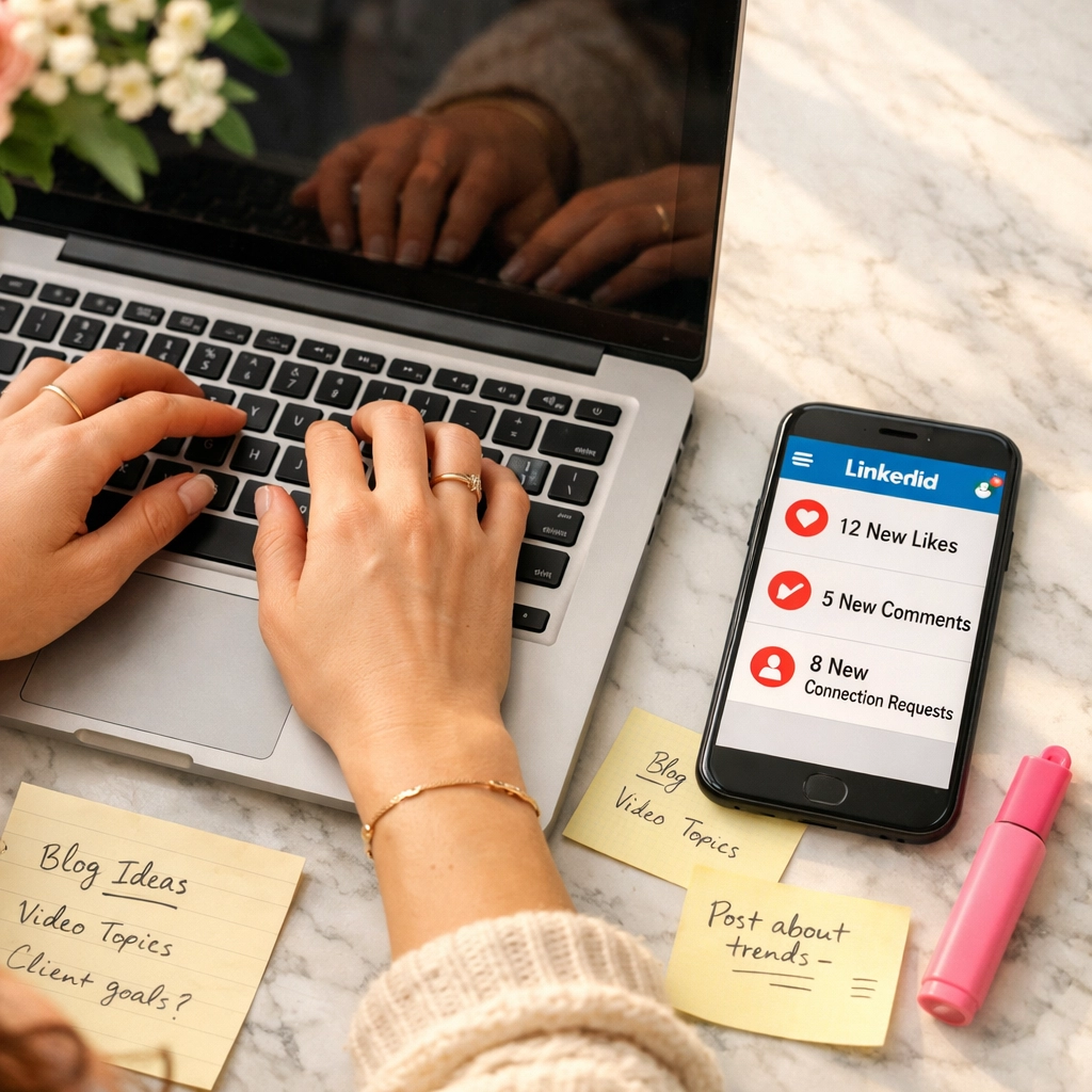 Creating personalized LinkedIn connection requests and engaging with notifications