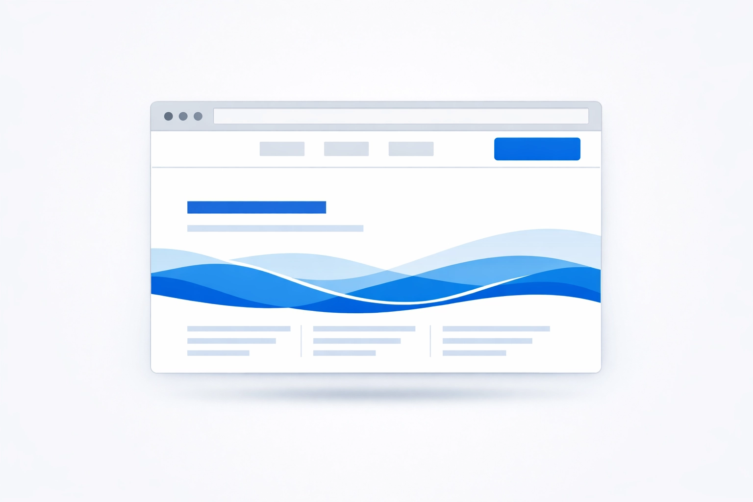 Simple website navigation bar illustration showing clear user flow and organized header