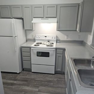 Newly renovated apartment kitchen