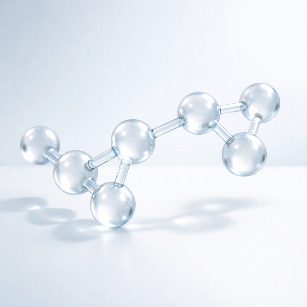 Scientific representation of a glucagon like peptide molecule used in GLP 1 agonist drugs.