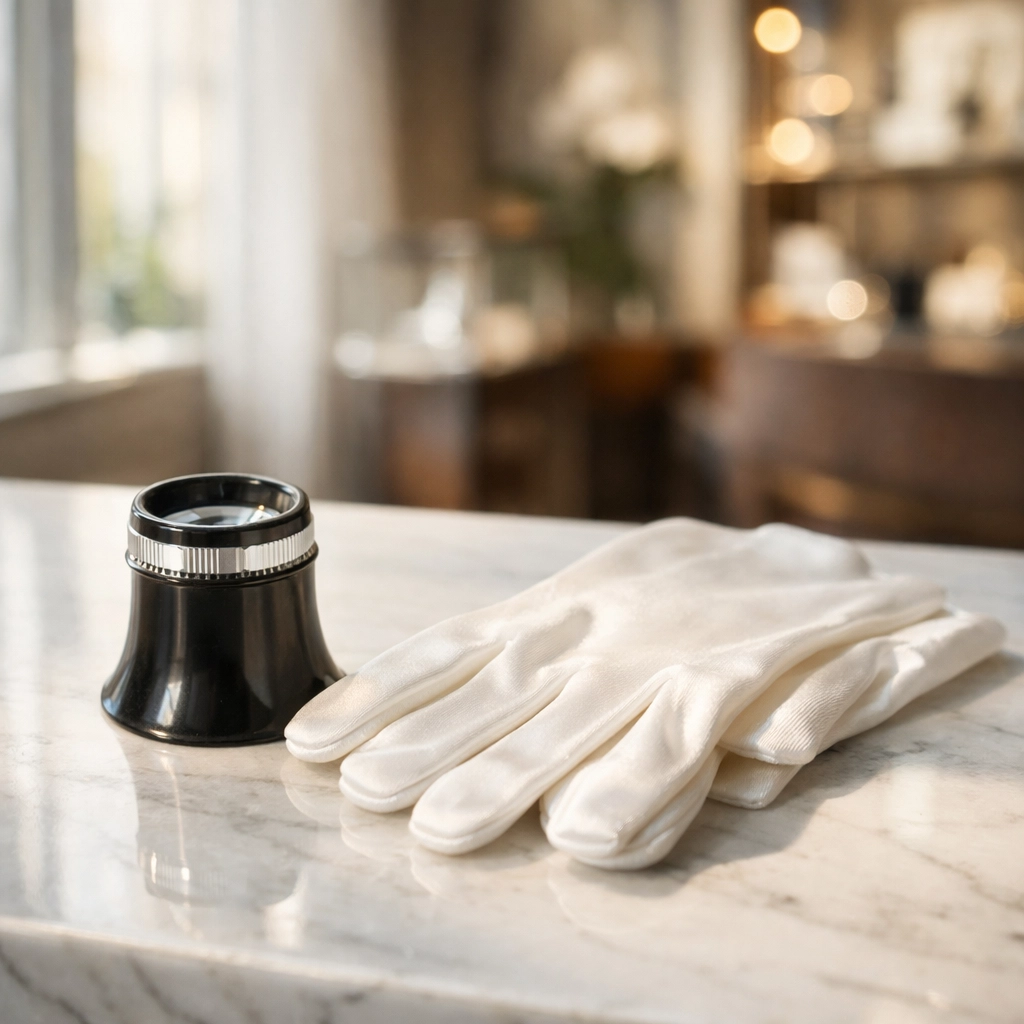 Professional watchmaker tools representing expert sourcing for those looking to buy a pre-owned Rolex.