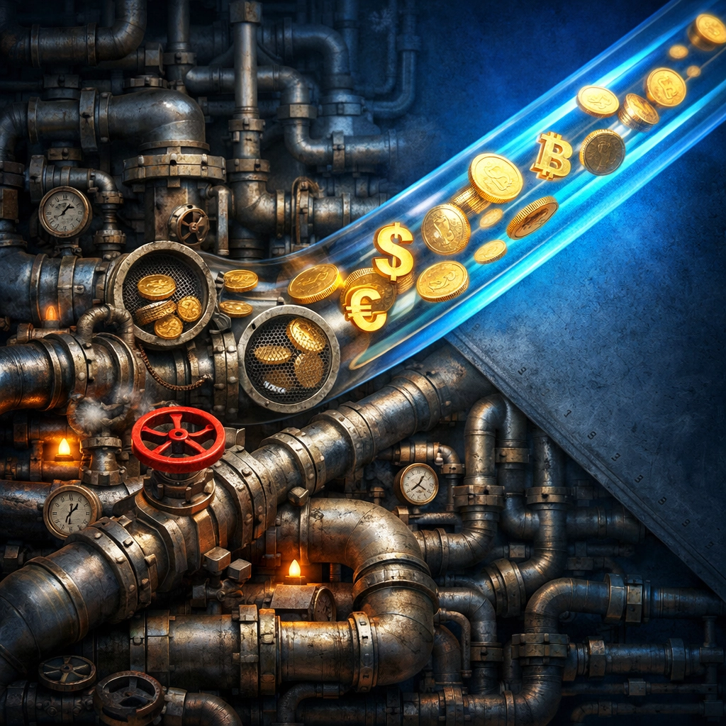 Traditional payment gateway complexity versus Larecoin's streamlined Web3 direct payment flow