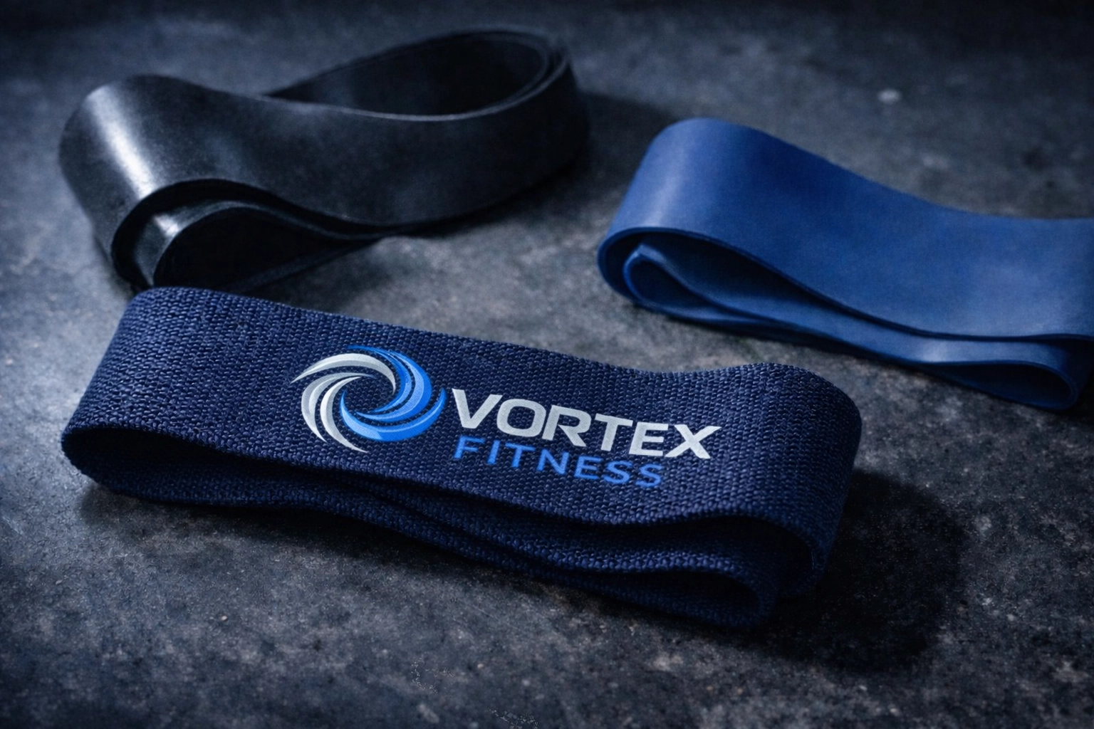Premium fabric resistance band with clear labeling compared to cheap unlabeled rubber bands