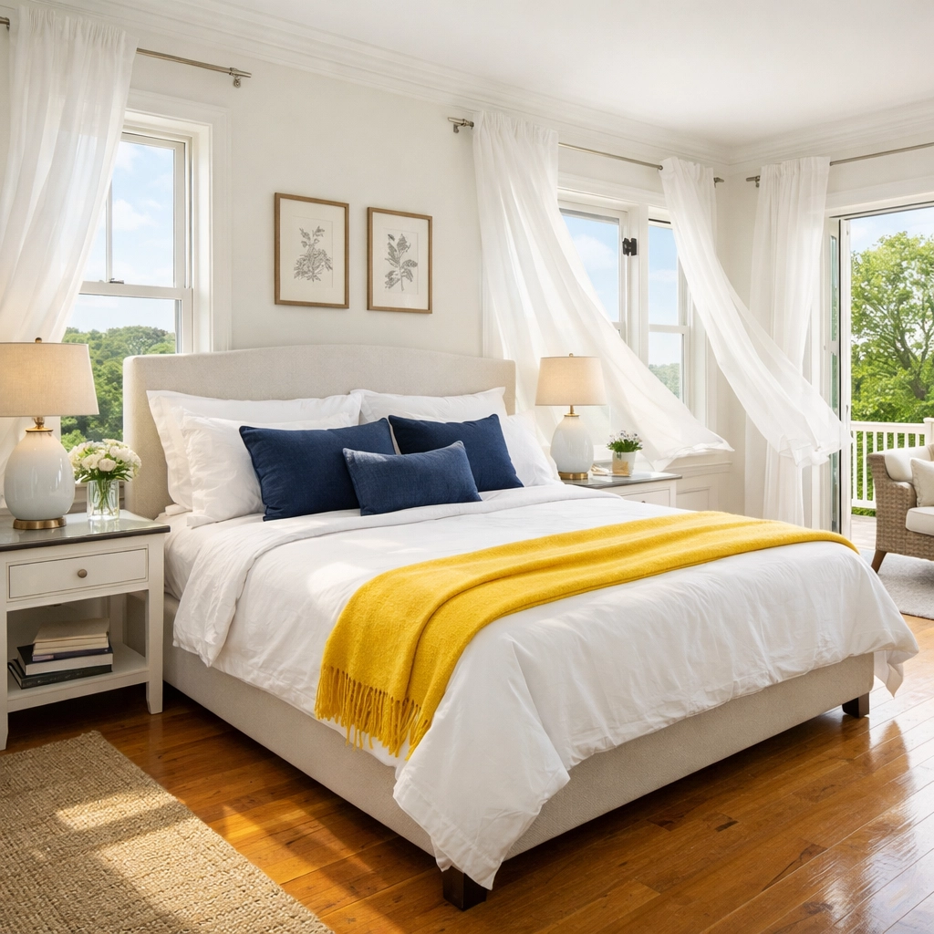 Clean air and dust-free surfaces in a Bolton bedroom thanks to Deep Cleaning Bolton MA.