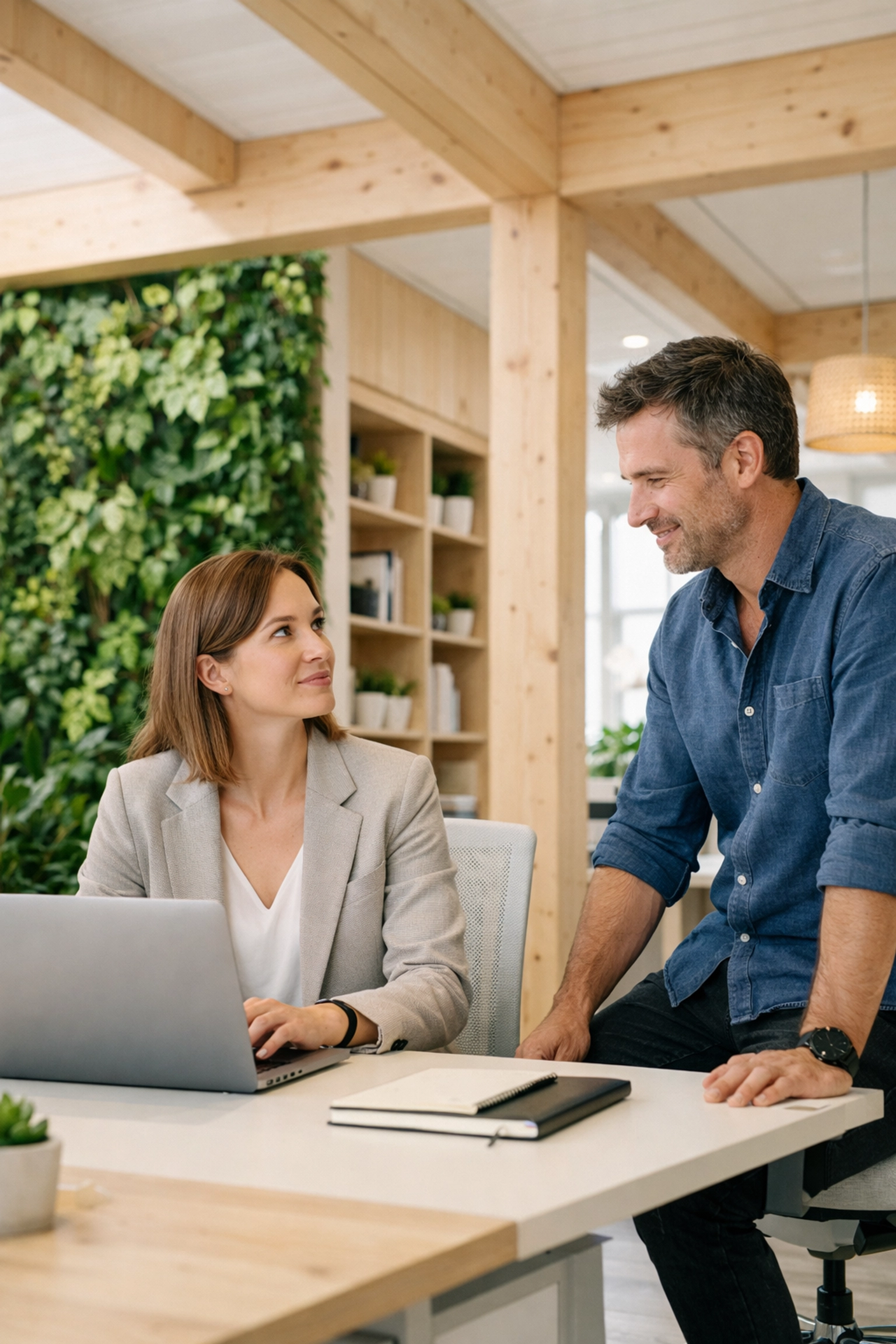 Professionals discussing ServiceNow consulting services for ESG and digital resilience in Europe.