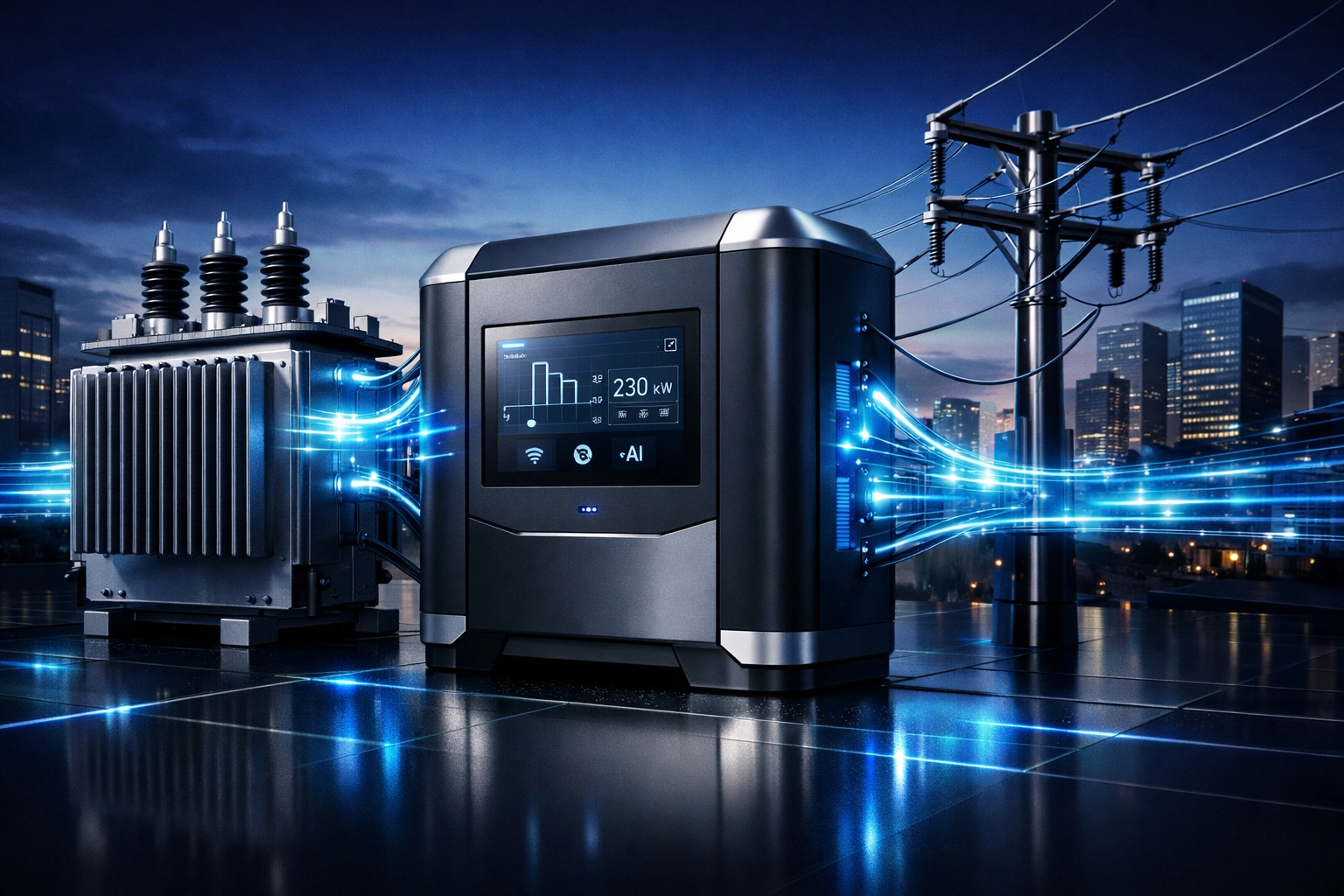 A smart non-conductive LT distribution enclosure featuring real-time IoT monitoring for a resilient power grid.