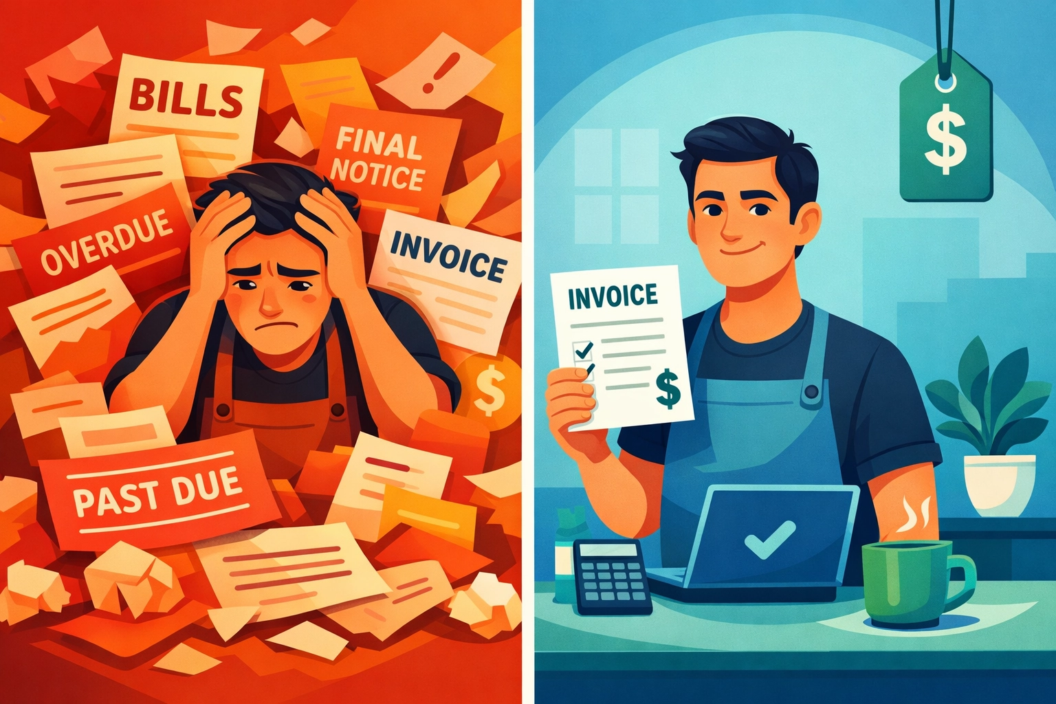 Comparison of complex software billing versus simple flat-rate pricing for contractors