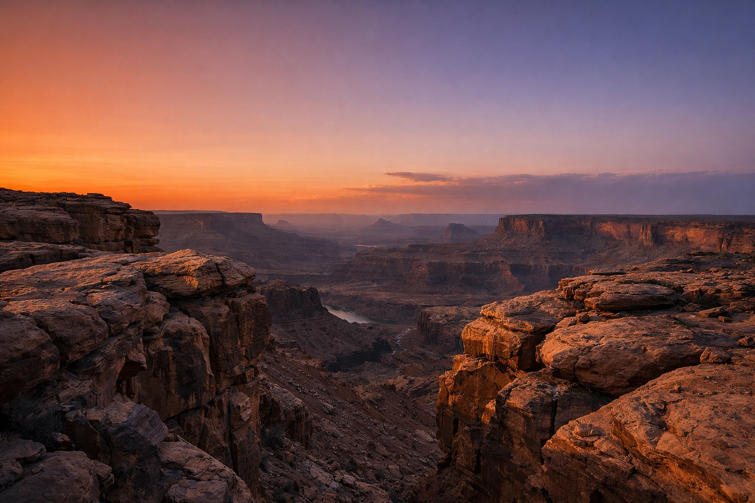 Natural desert sunset landscape showing realistic colors instead of typical AI photo editing mistakes.