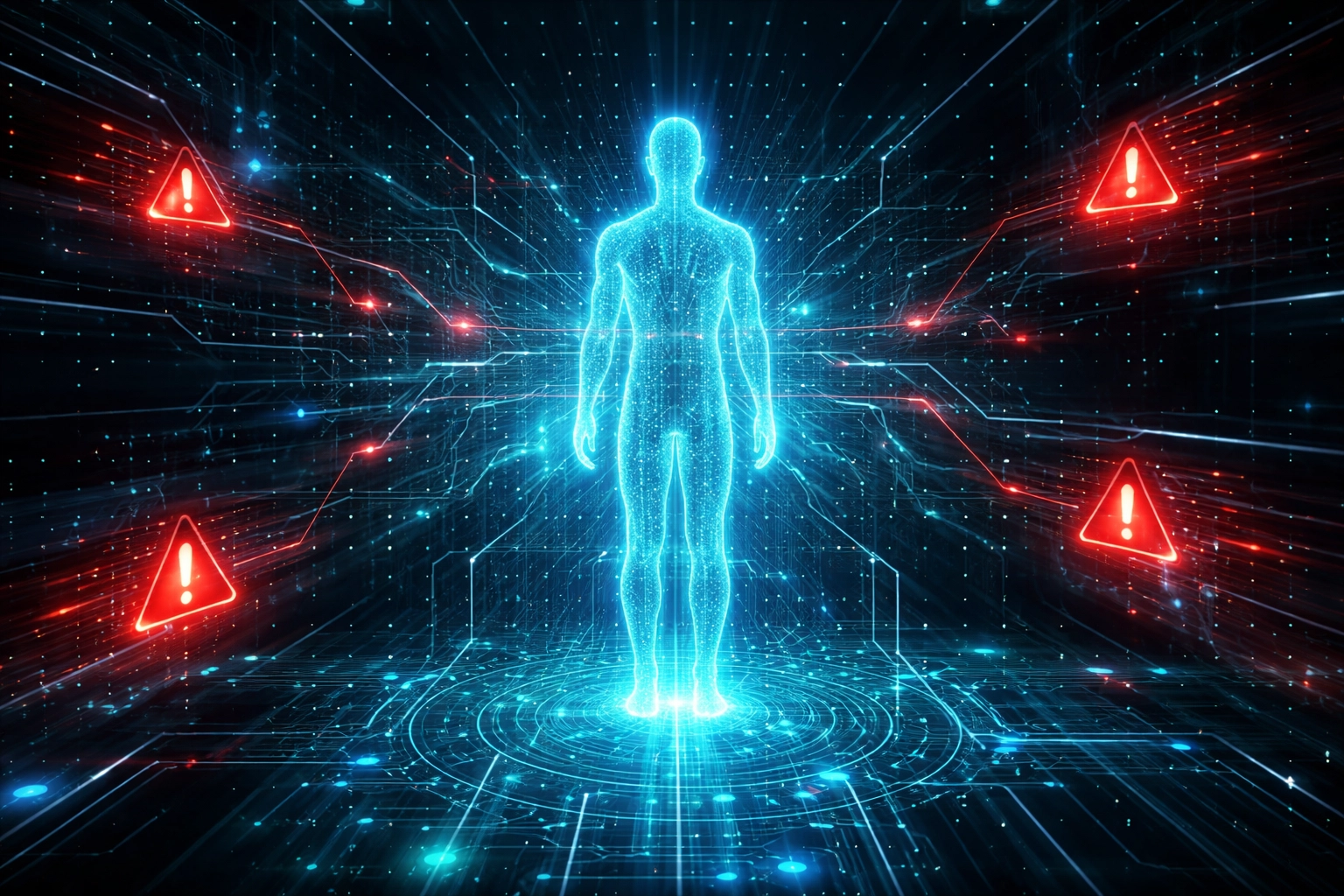 Illustration of human factors in cybersecurity risk assessments highlighting behavioral vulnerabilities and digital threats