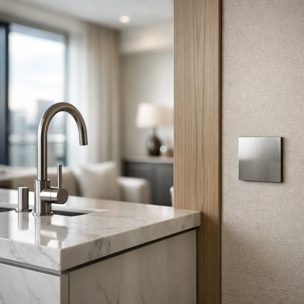 Contemporary rental property interior showcasing quality fixtures for inventory documentation