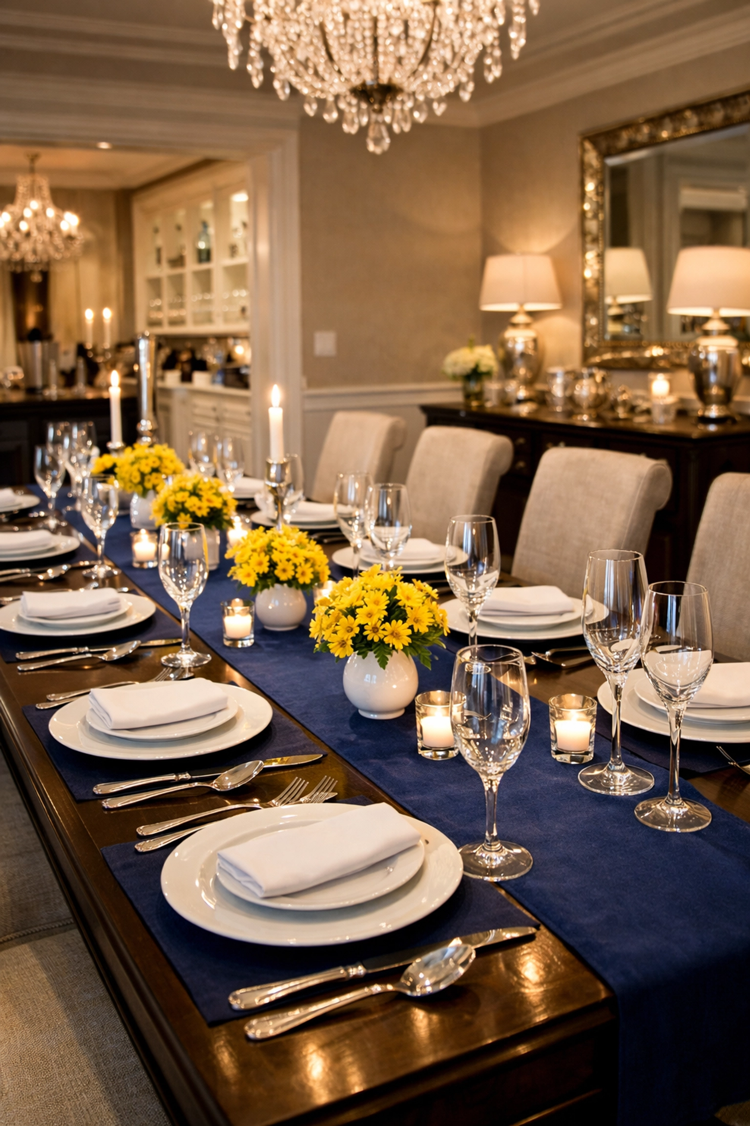 Luxury Boston dining room sparkling and ready for guests thanks to professional deep cleaning services.