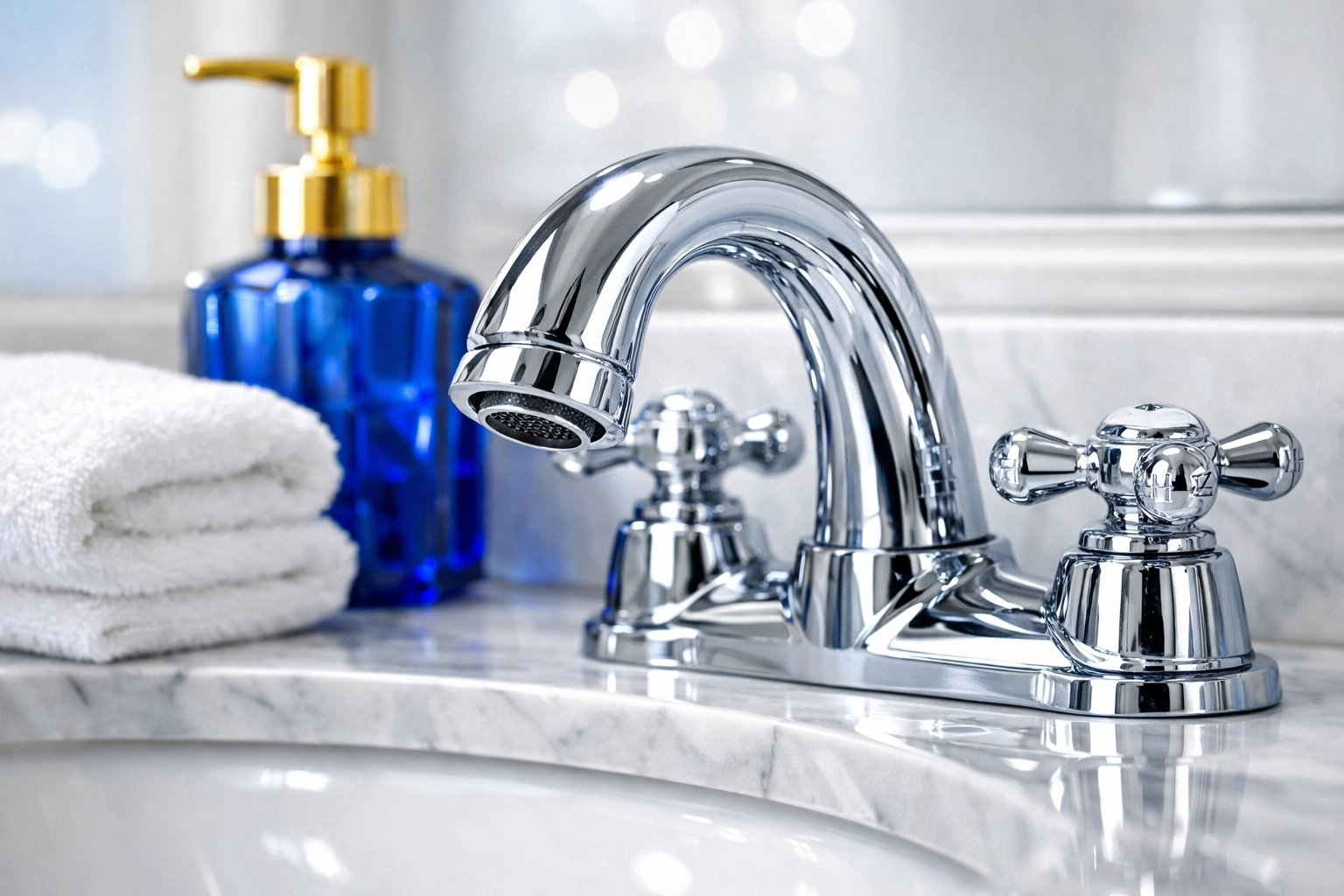 Detailed view of a sanitized bathroom following weekly vs bi-weekly house cleaning in Lincoln.