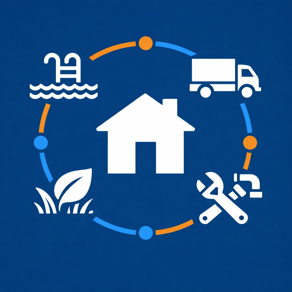 Centralized home watch icon managing pool, delivery, and maintenance vendors for Wellen Park homeowners.