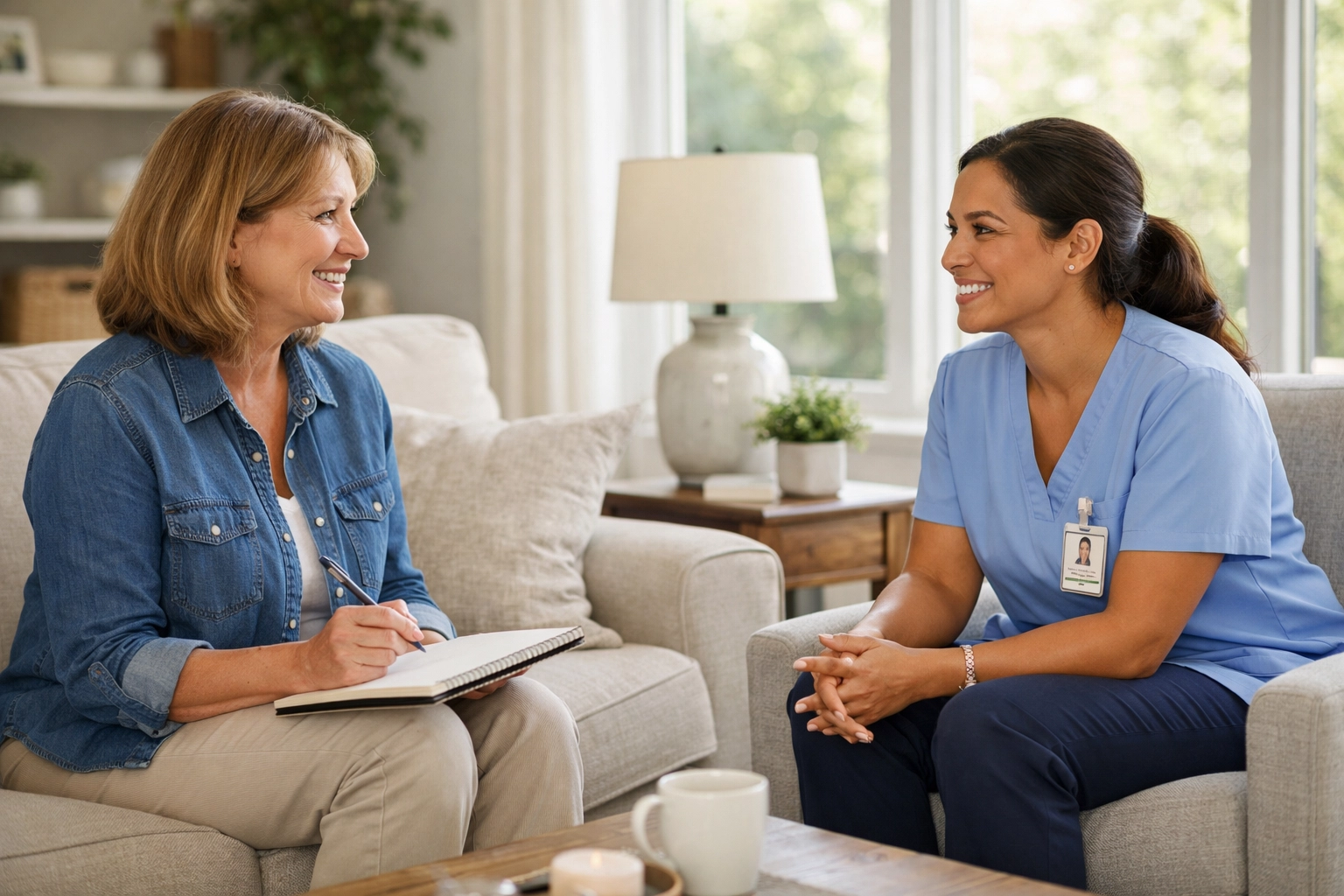 Family consultation with care agency professional in Southampton