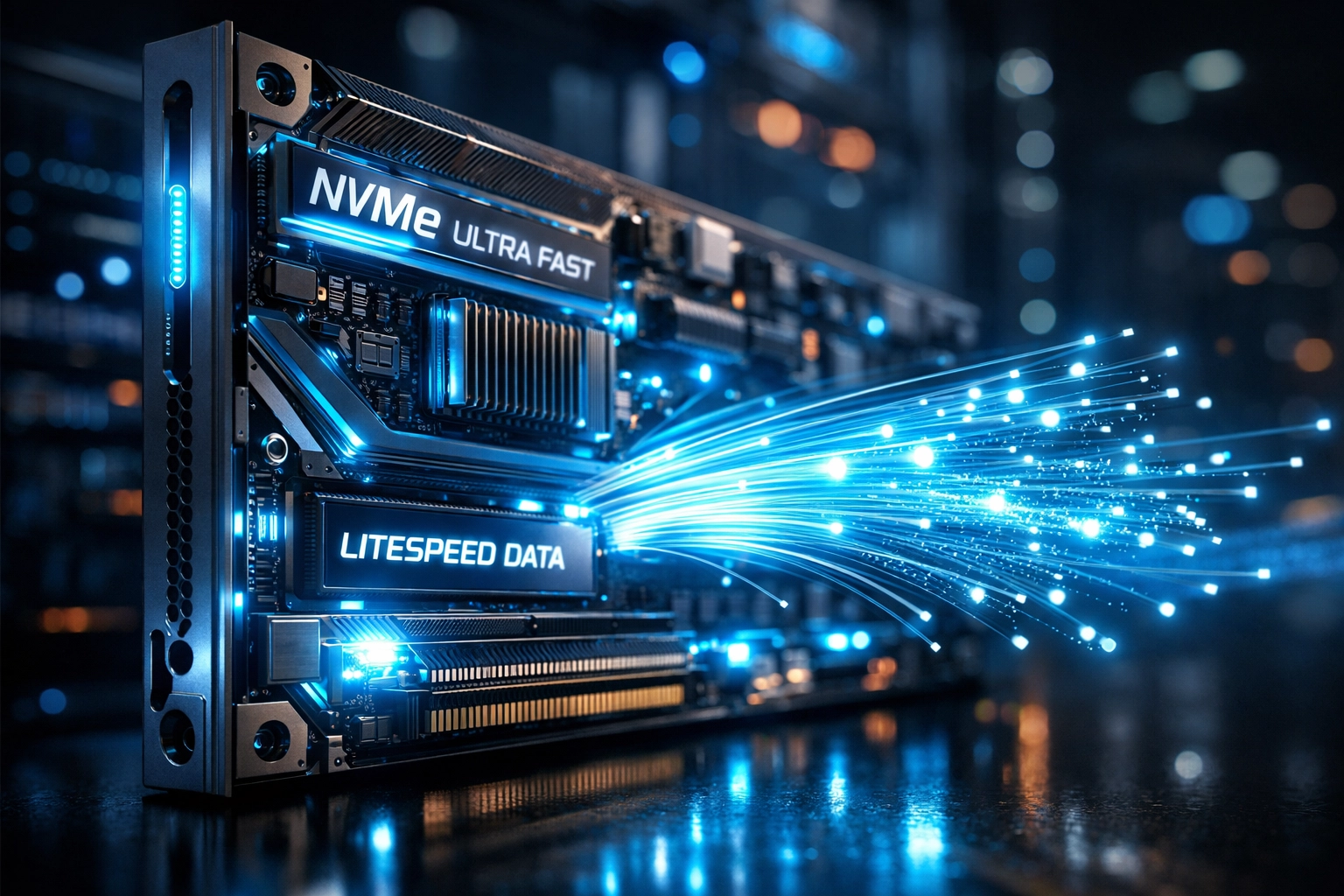 High-performance server infrastructure representing the technical foundation for starting a profitable blog.