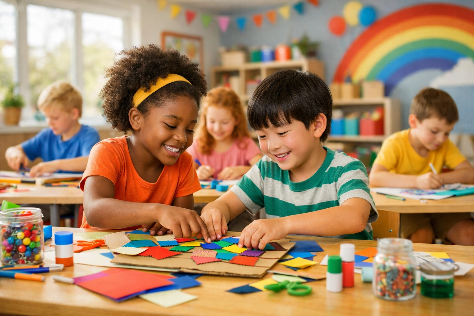 Children enjoying cruise ship kids club activities and programs