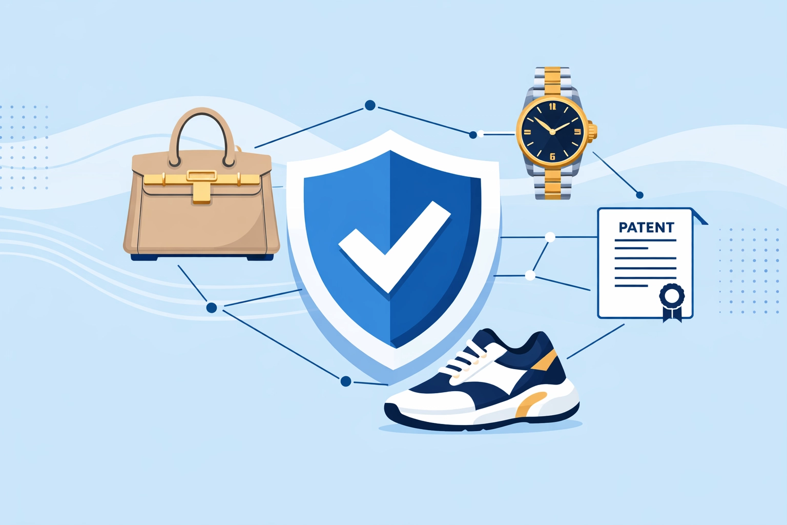 Patented authentication technology protecting luxury handbags, watches, and sneakers from counterfeits