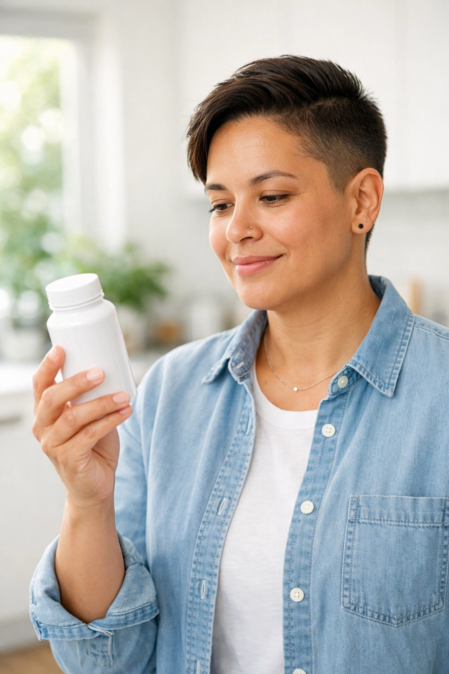 Person holding a bottle of oral semaglutide, a needle-free Wegovy pill substitute for weight loss.