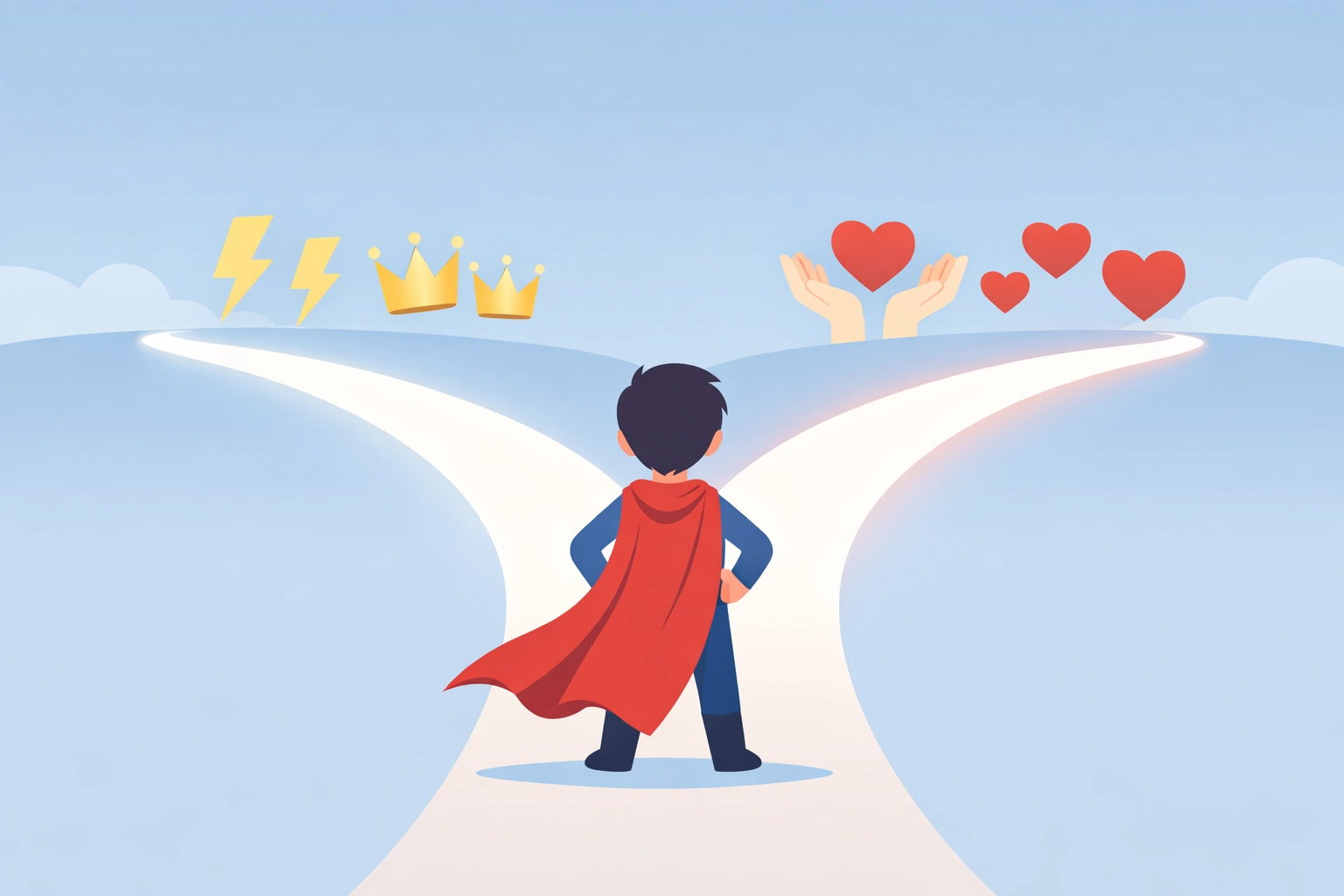 Superhero choosing between power and service paths - Superman 2025 Christian values