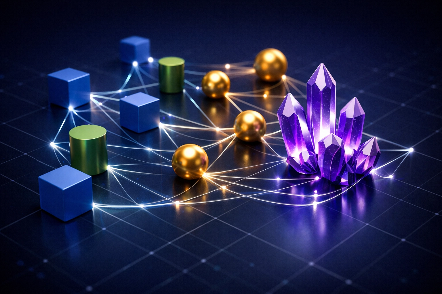 Interconnected asset classes representing a diversified investment portfolio for accredited investors