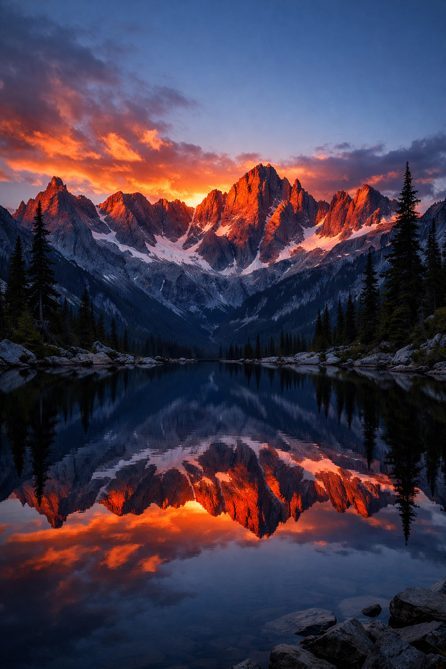 Stunning mountain landscape at golden hour, a key focus in daily photography tutorials for beginners.