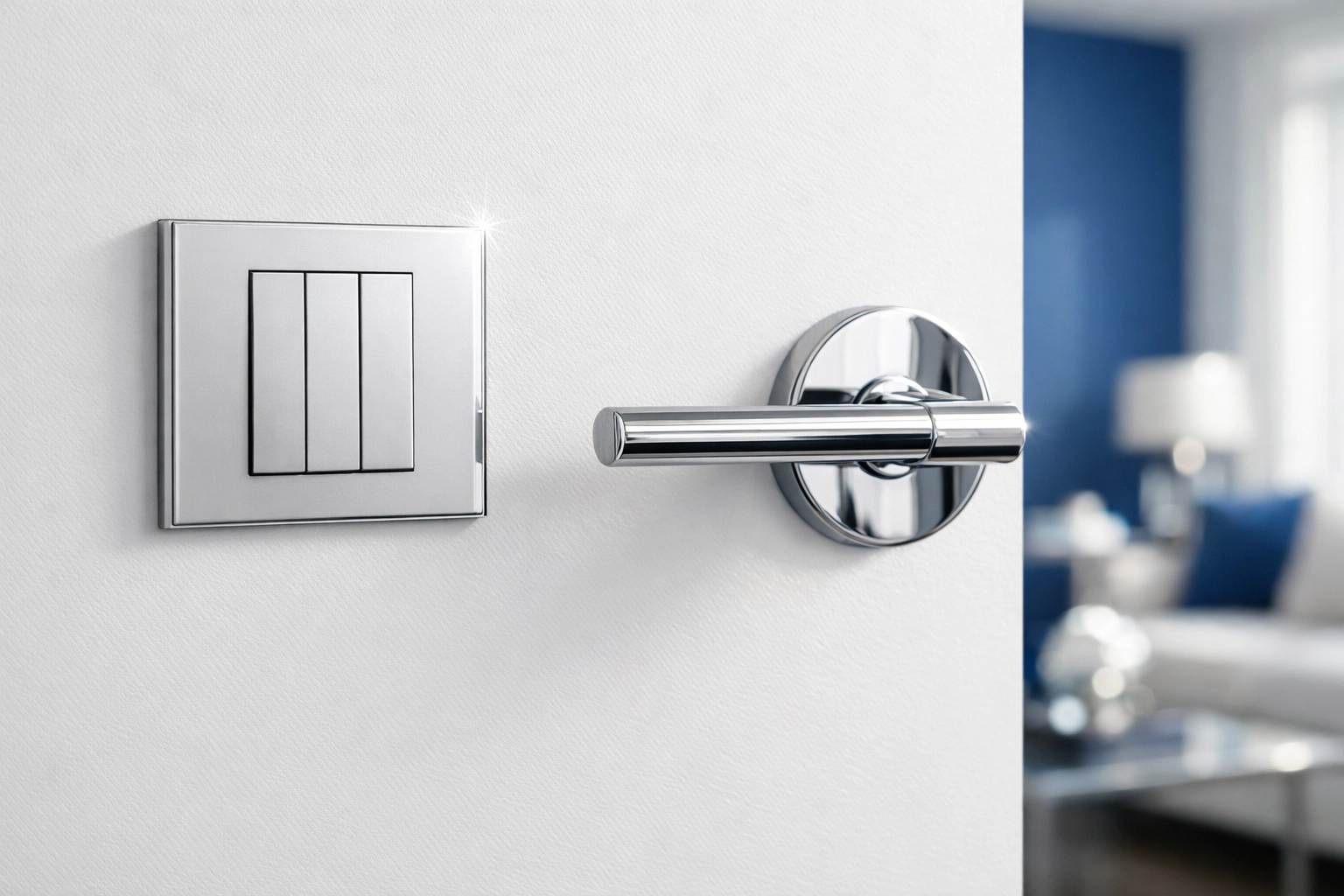 Sanitized light switches and door handles, essential details for an apartment cleaning Boston move-out.