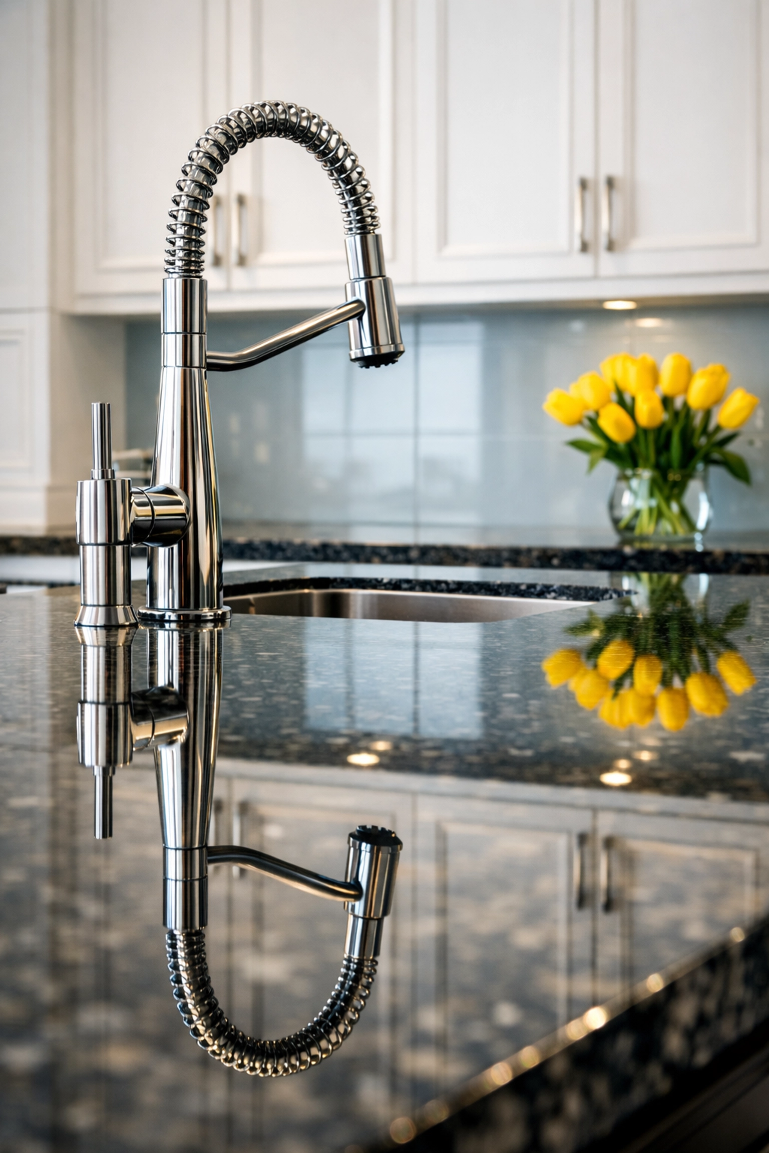 Polished luxury kitchen surfaces highlighting the meticulous work of professional cleaners Ashburnham MA.