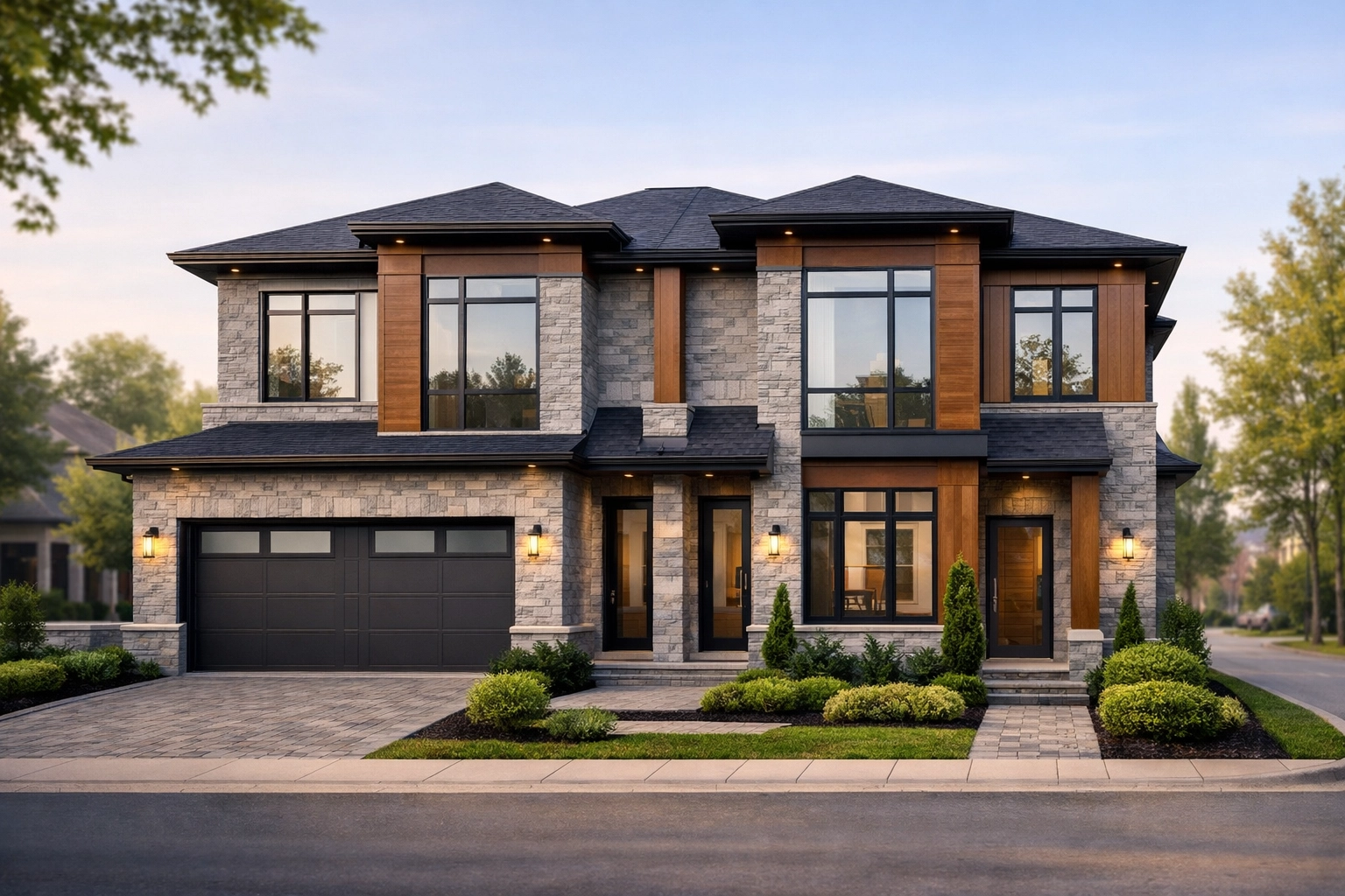 Modern Ontario semi-detached home illustrating entry-level luxury real estate under new mortgage rules.