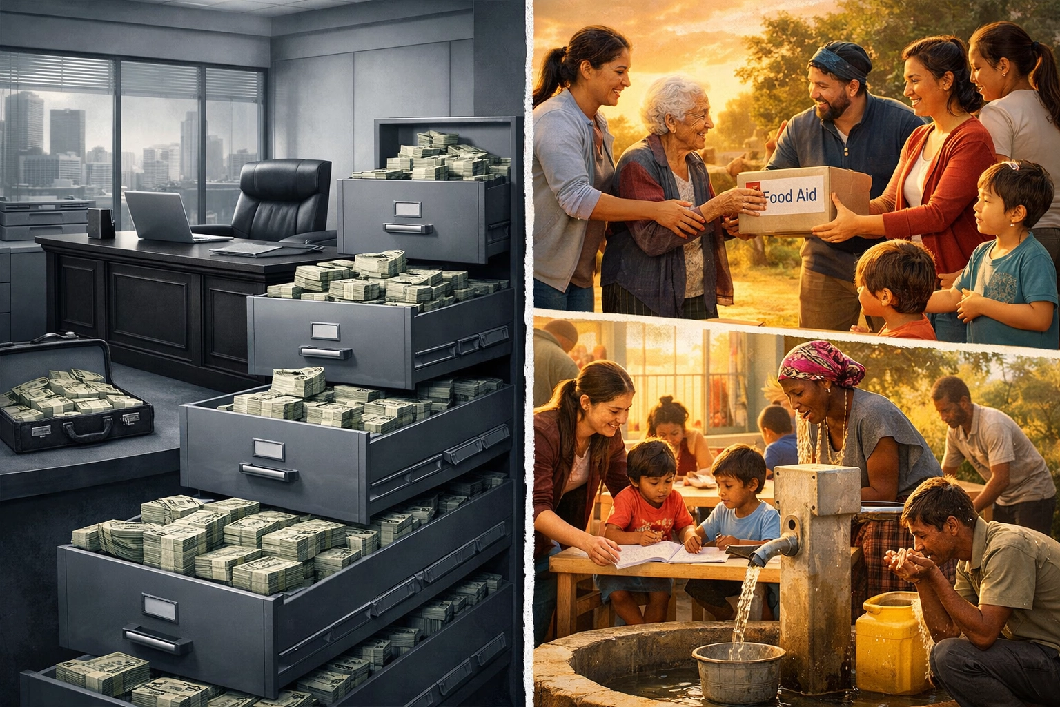 Payment processor fee comparison: traditional corporate profits vs Larecoin community impact funding