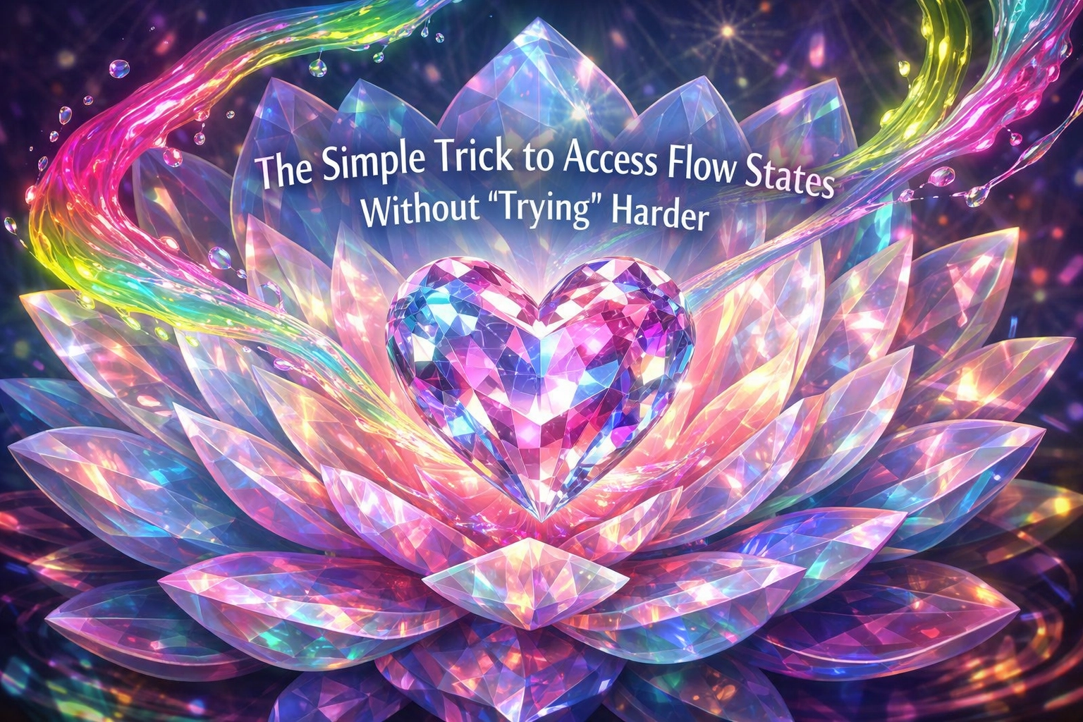 Glowing heart in a lotus flower representing emotional surrender and nervous system regulation.