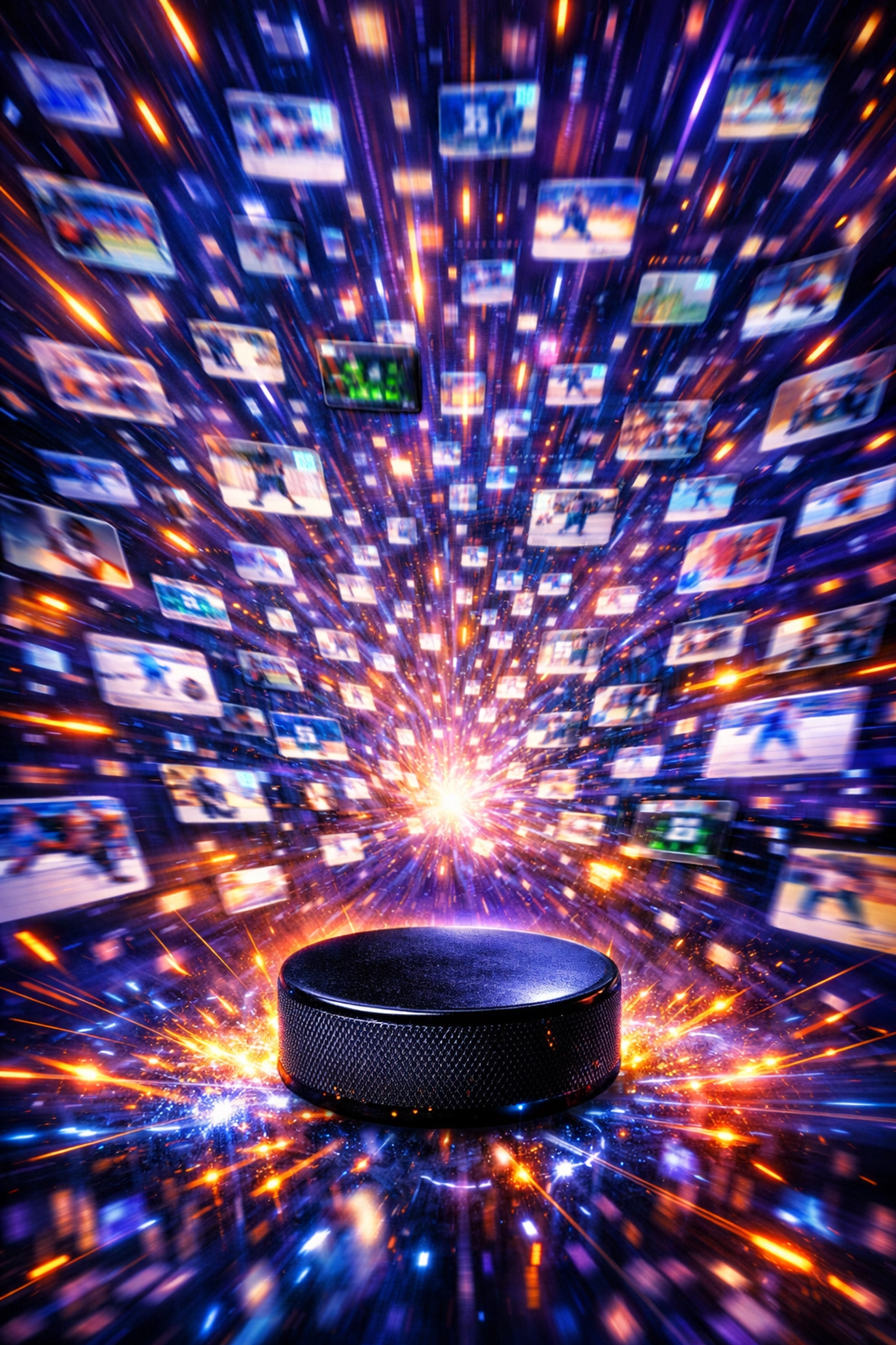 Visualizing thousands of simulated game outcomes used to generate high-accuracy NHL computer picks.