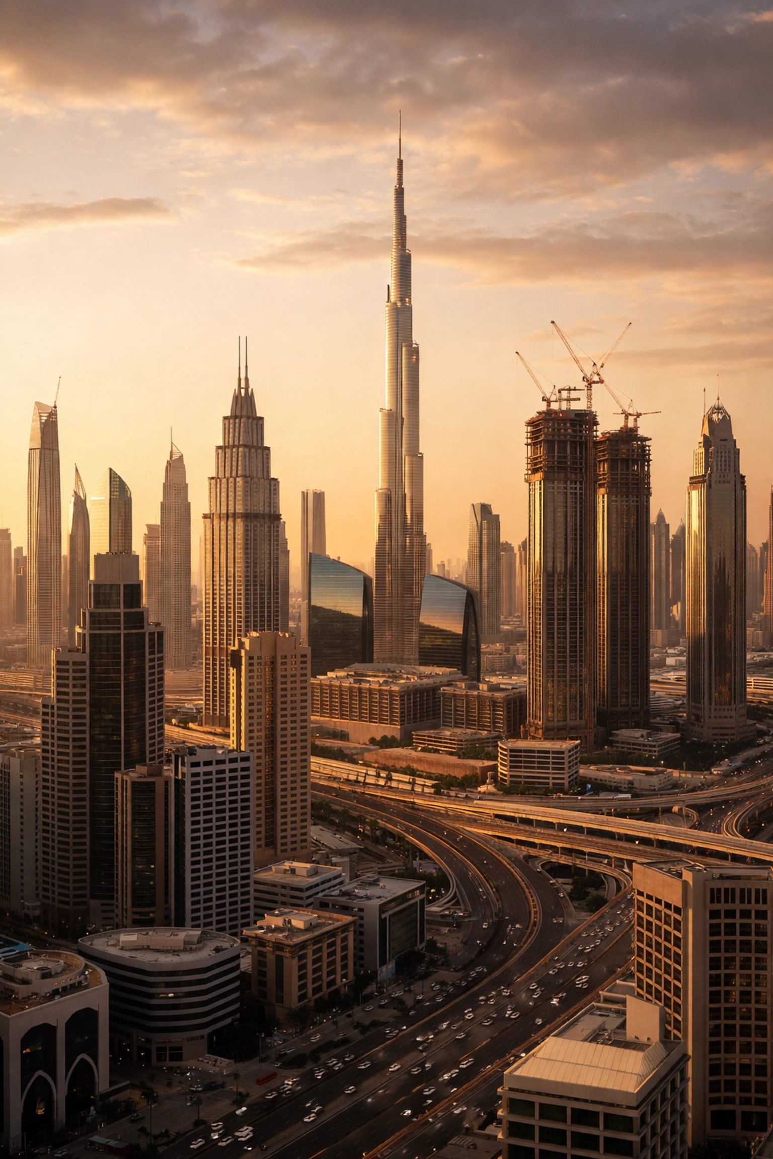 Dubai skyline at sunset symbolizing growth capital opportunities and economic momentum in the Middle East
