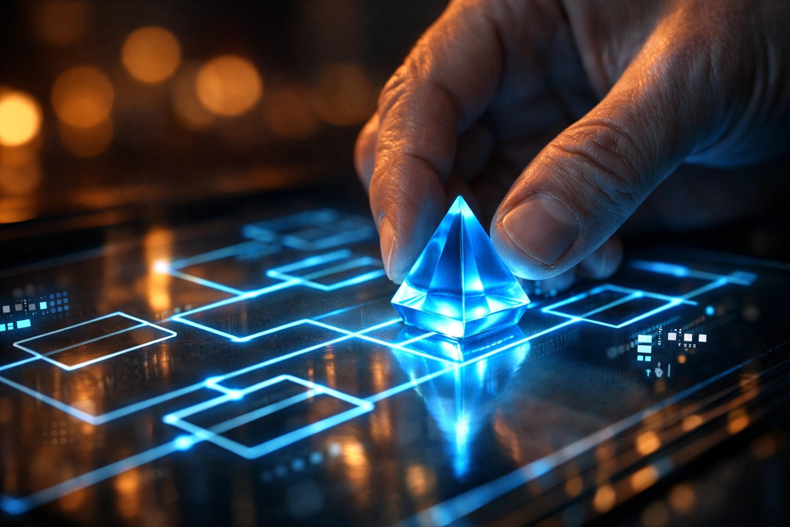 Strategist analyzing a digital NCAA tournament bracket for March Madness betting predictions.