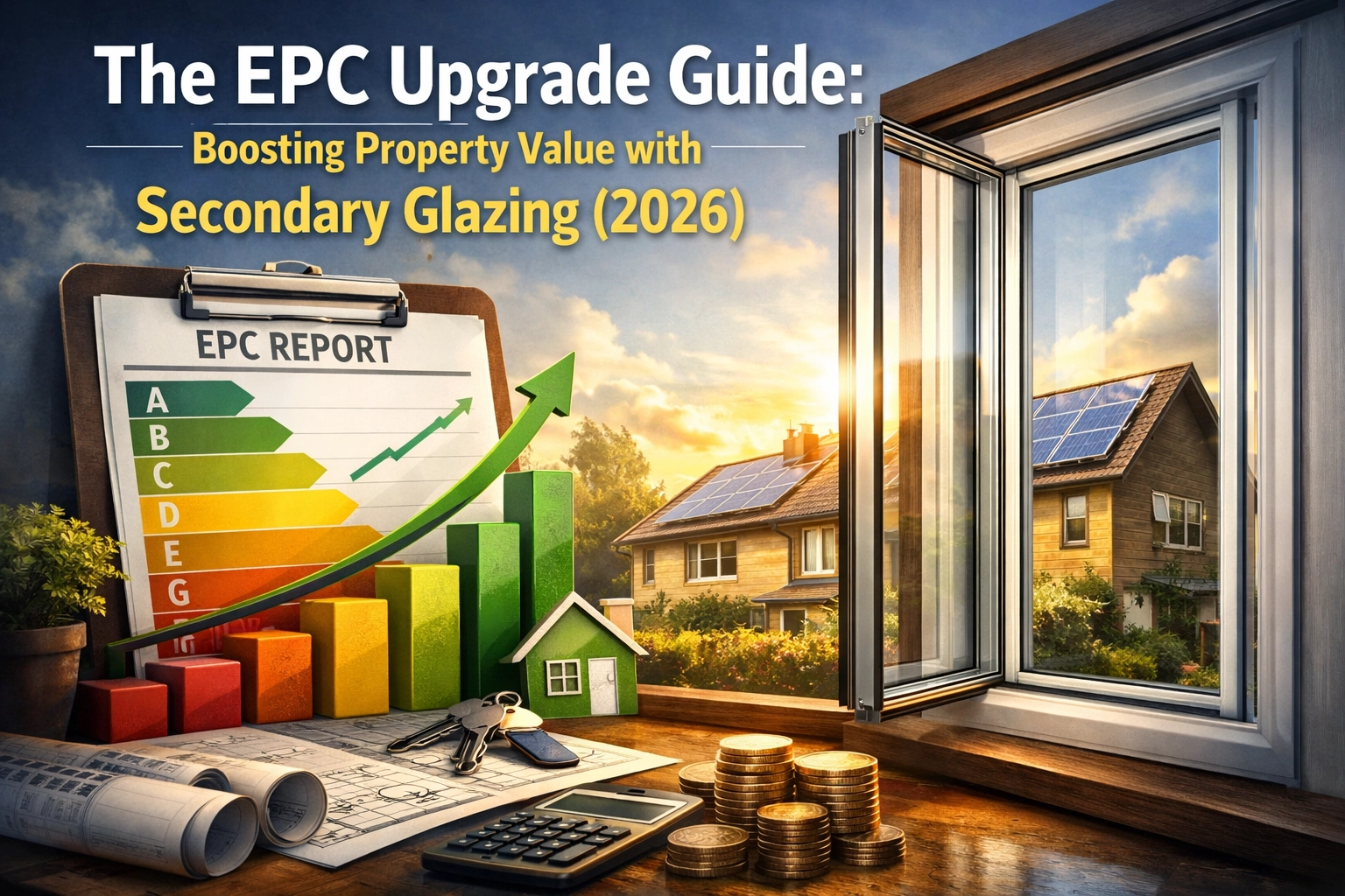 Prestigious London townhouse exterior with elegant period windows — the kind of property that benefits most from secondary glazing EPC upgrades