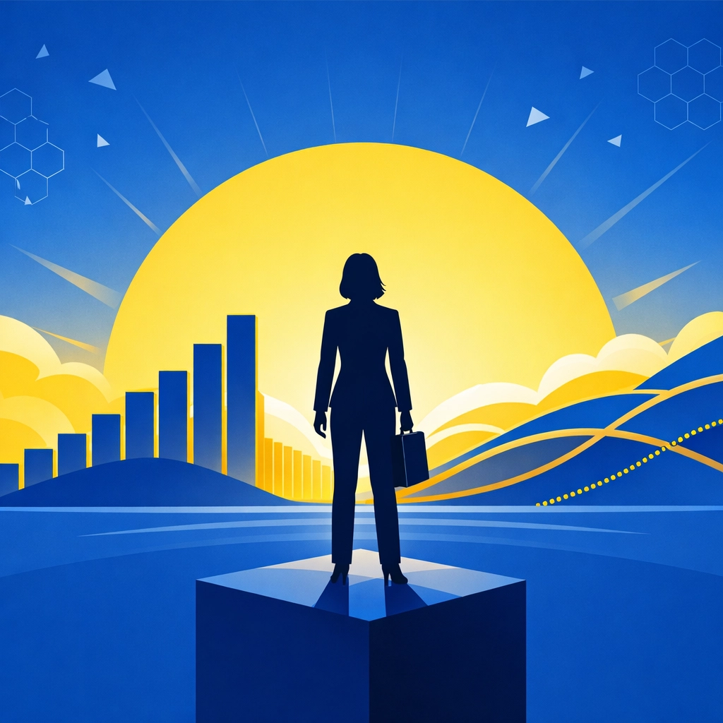 Business professional achieving growth and reclaiming time through AI automation and reporting workflows.