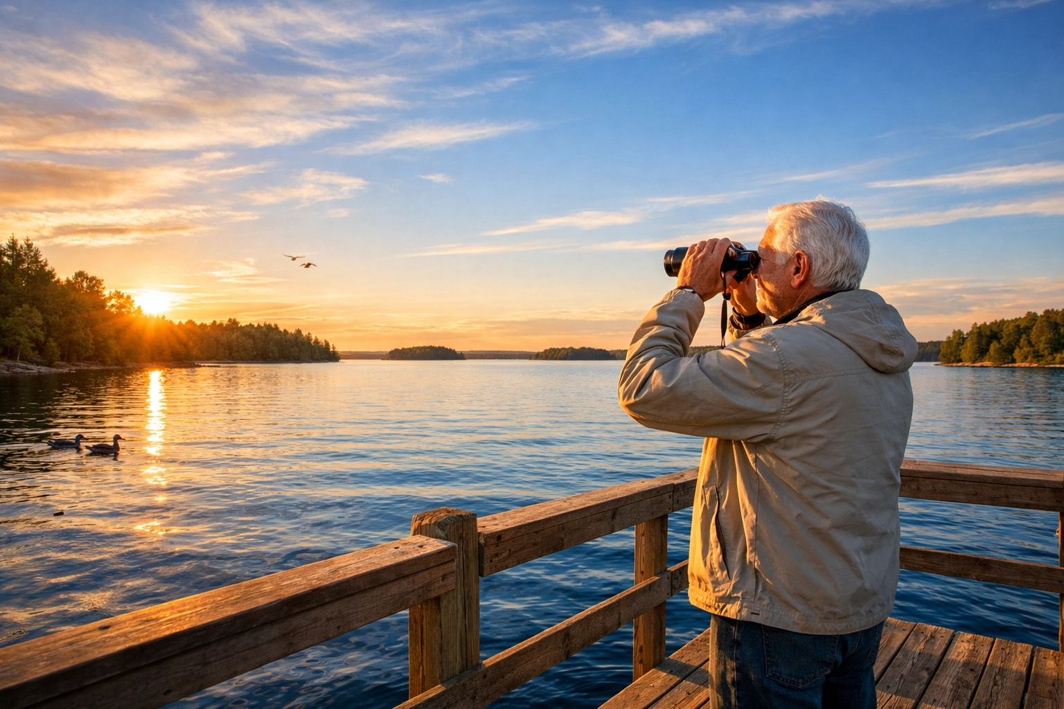Active senior man in Minnesota enjoying the freedom of a Medicare Supplement plan.