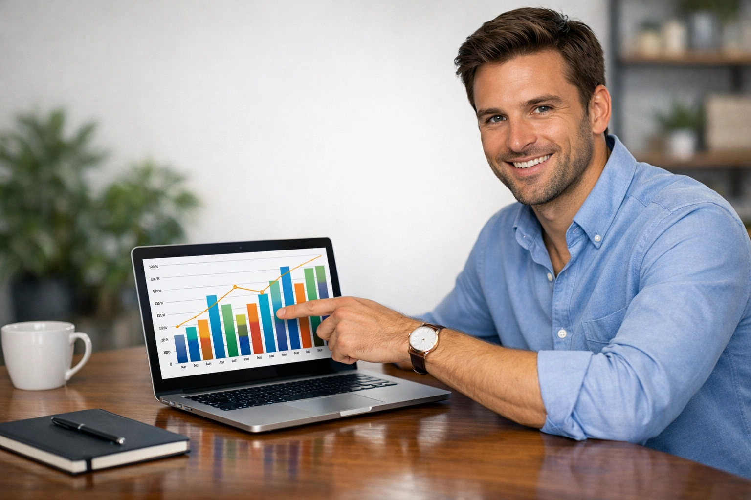 Accountant analyzing financial charts to update nonprofit bookkeeping and asset policies for a single audit.