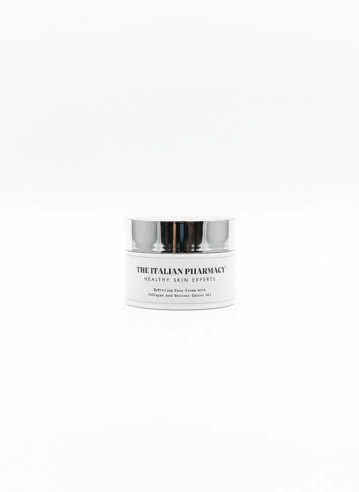 Hydrating face cream with collagen and carrot oil