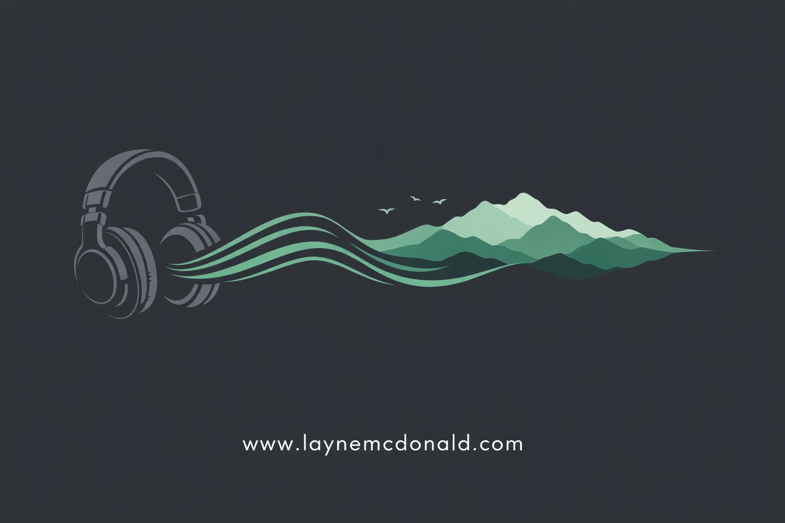 Studio headphones and sound waves forming mountains, representing the depth of Christian music production.