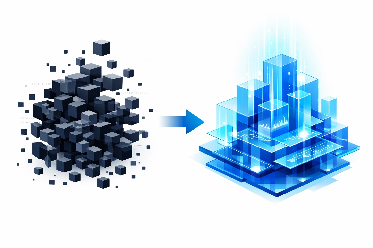 Illustration showing legacy payment systems evolving into structured ISO 20022 data architecture.