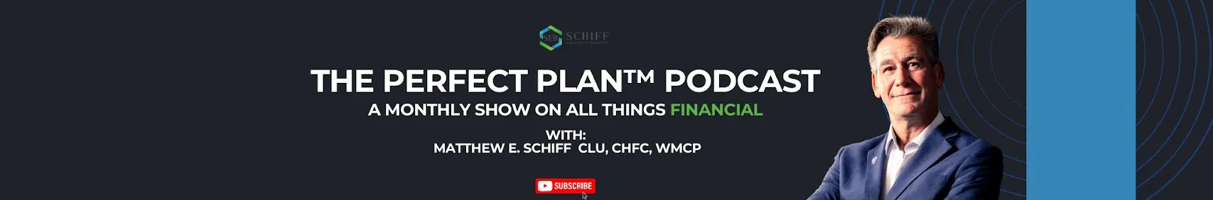 Promotional banner for The Perfect Plan® Podcast hosted by Matthew E. Schiff