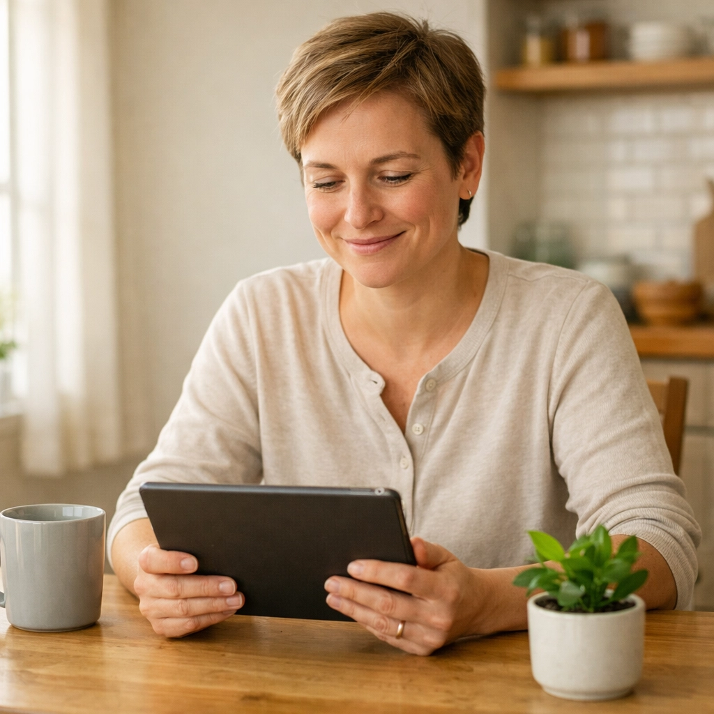 A person feeling financial relief after being approved for a bad credit loan in Canada.